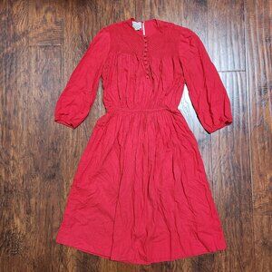 Vintage cotton red dress